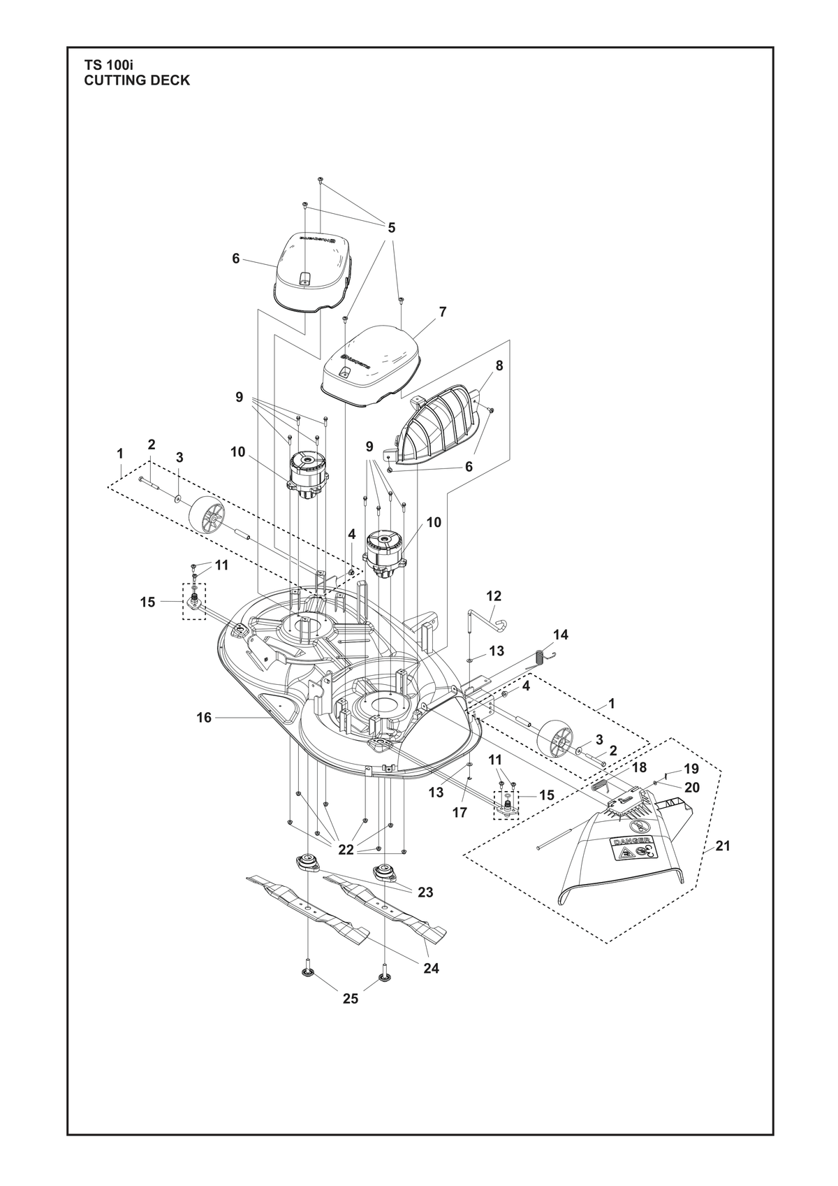 Husqvarna 537674208 onderdelentekening - positie 24