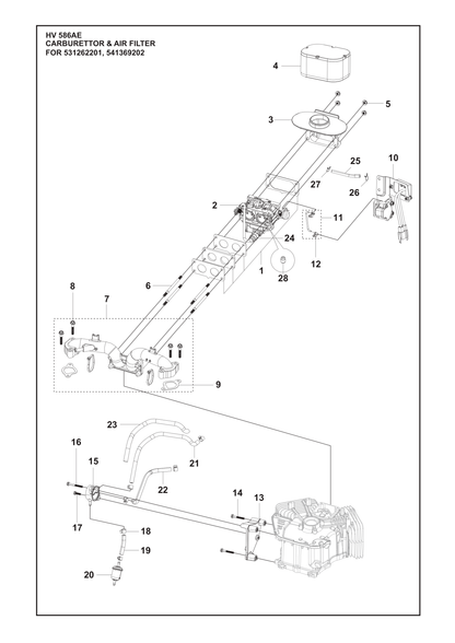 Husqvarna 548903601 onderdelentekening - positie 28