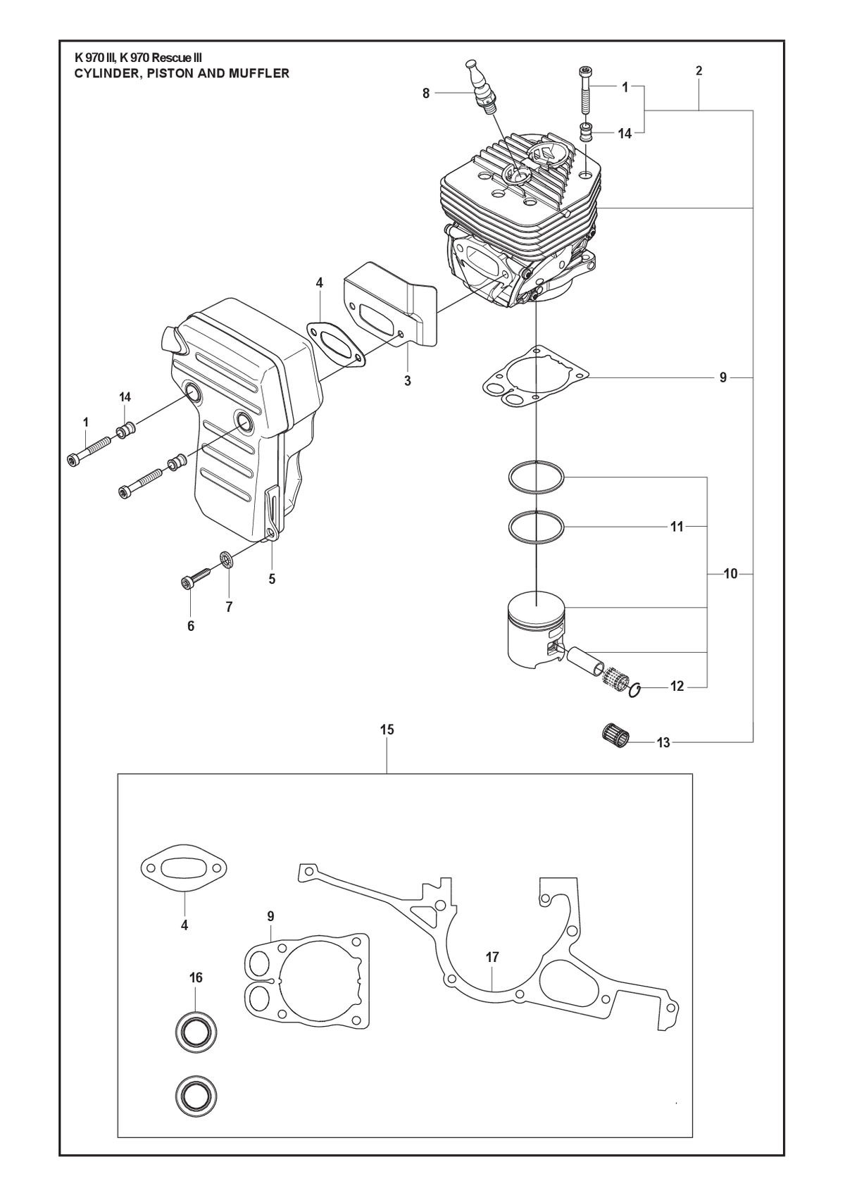 Husqvarna 737441300 onderdelentekening - positie 12