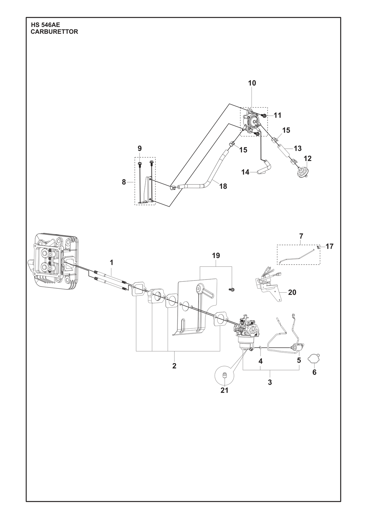 Husqvarna 548903701 onderdelentekening - positie 21