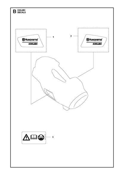 Husqvarna 588226601 onderdelentekening - positie 1
