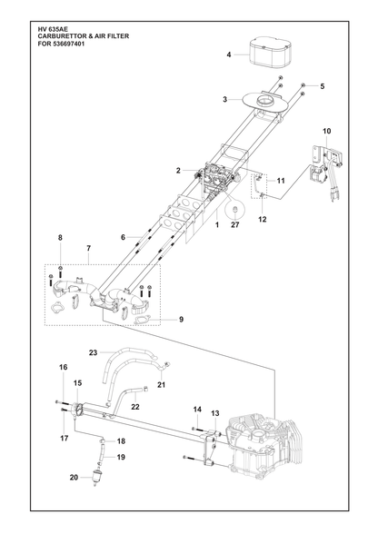 Husqvarna 546065701 onderdelentekening - positie 2