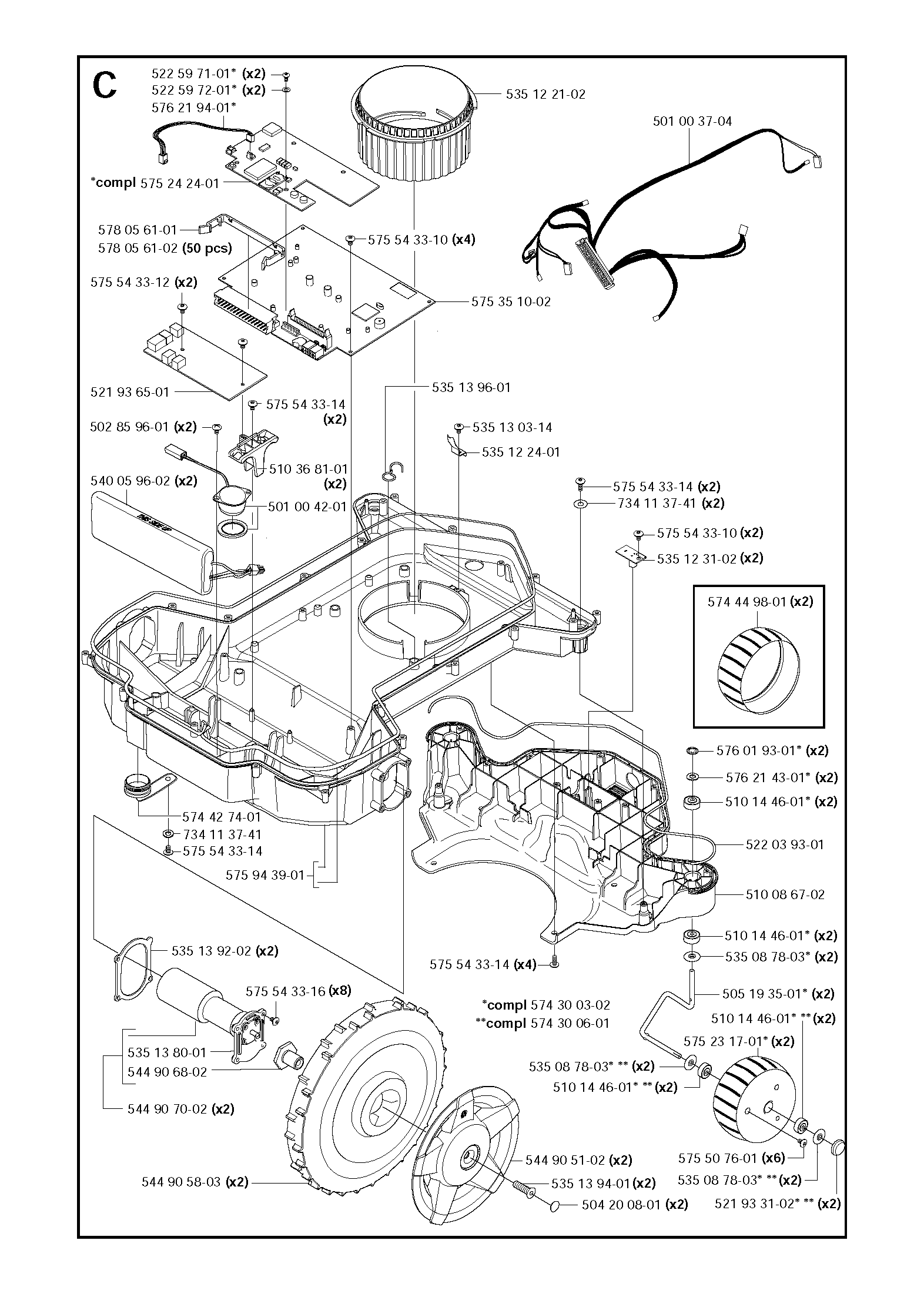 Husqvarna 510144601 onderdelentekening - positie 36