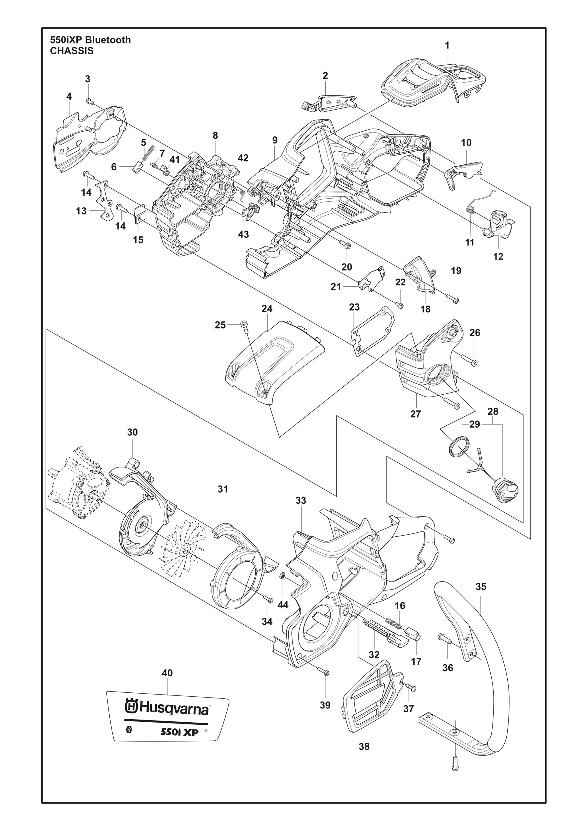 Husqvarna 503215321 onderdelentekening - positie 25