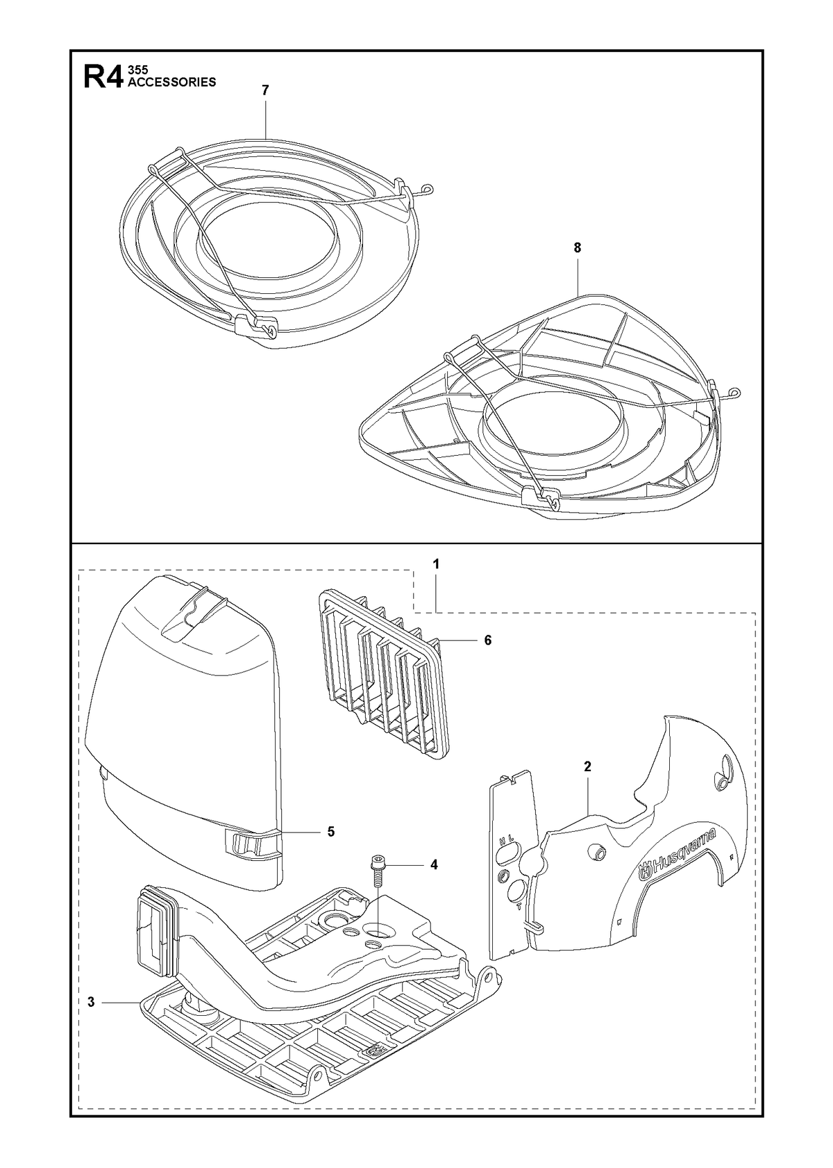 Husqvarna 544952801 onderdelentekening - positie 2