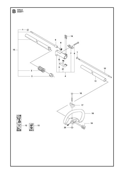Husqvarna 503871903 onderdelentekening - positie 18