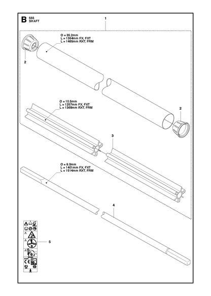 Husqvarna 510027808 onderdelentekening - positie 1