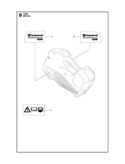 Husqvarna 586834108 onderdelentekening - positie 1