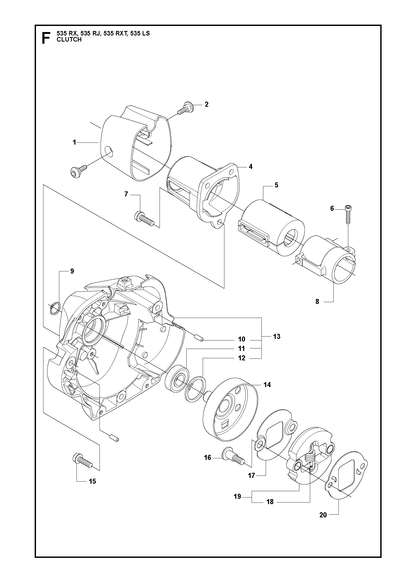 Husqvarna 503961301 onderdelentekening - positie 2