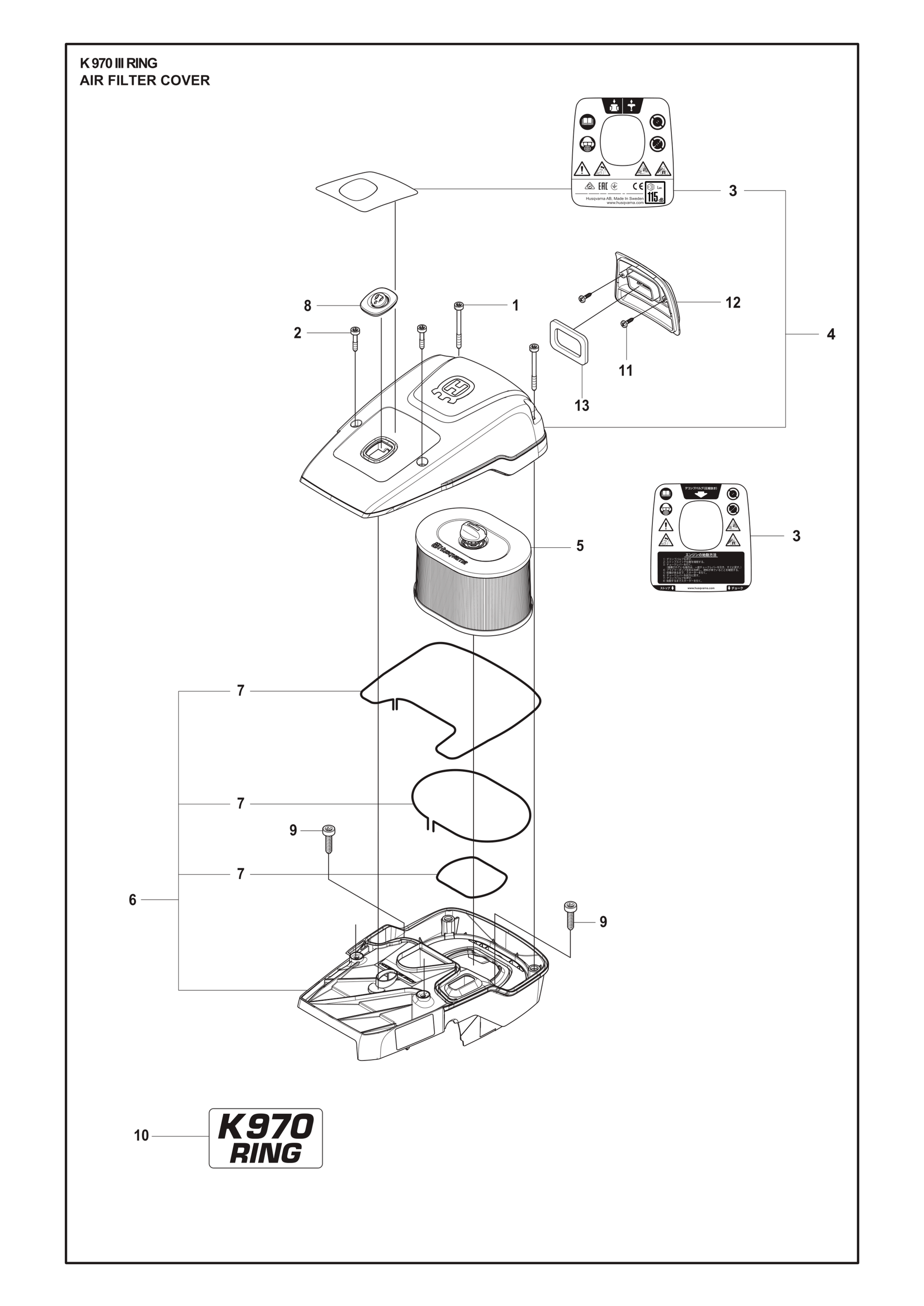 Husqvarna 510244106 onderdelentekening - positie 5