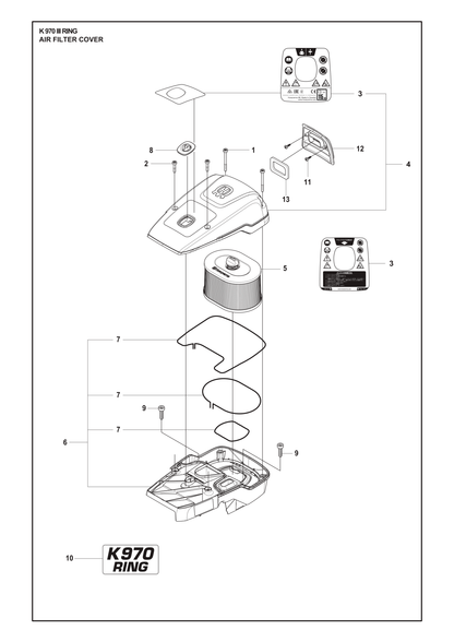 Husqvarna 510244106 onderdelentekening - positie 5