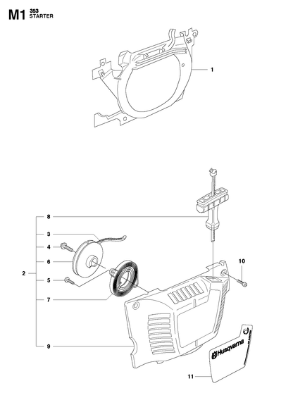 Husqvarna 537102702 onderdelentekening - positie 9
