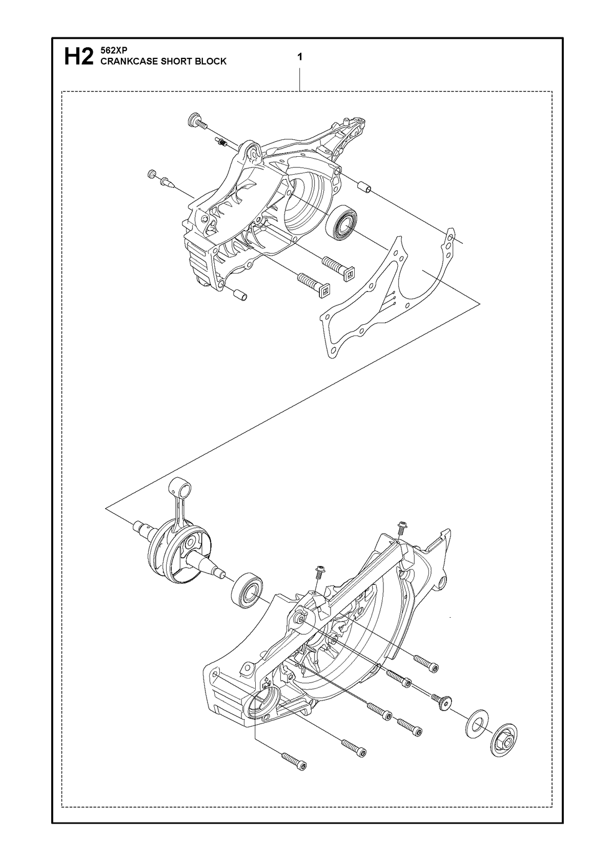 Husqvarna 580663714 onderdelentekening - positie 1
