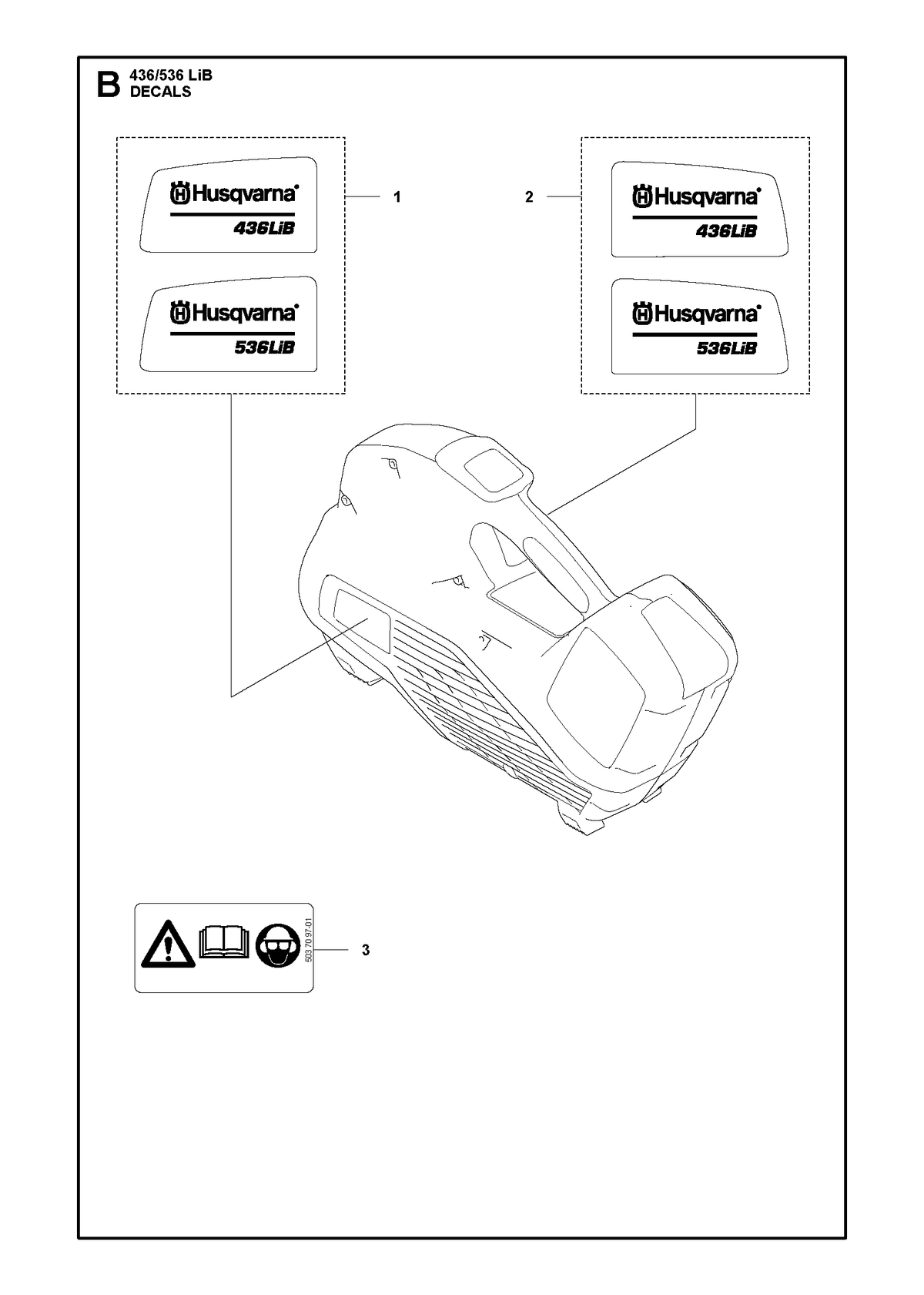 Husqvarna 586834201 onderdelentekening - positie 2
