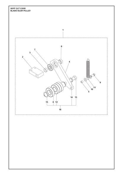 Husqvarna 505484502 onderdelentekening - positie 16