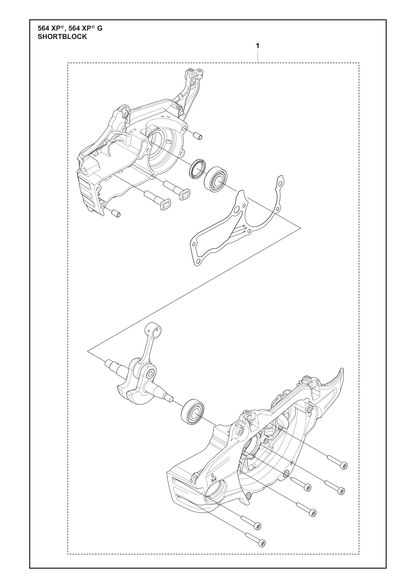 Husqvarna 536160201 onderdelentekening - positie 1