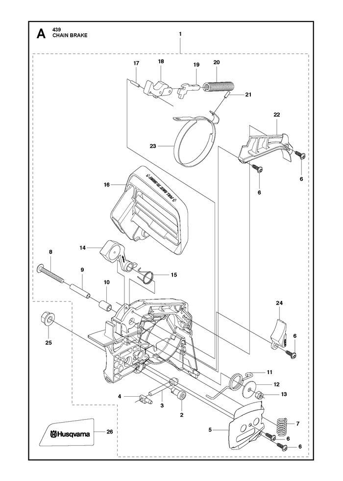 Husqvarna 585135001 onderdelentekening - positie 1