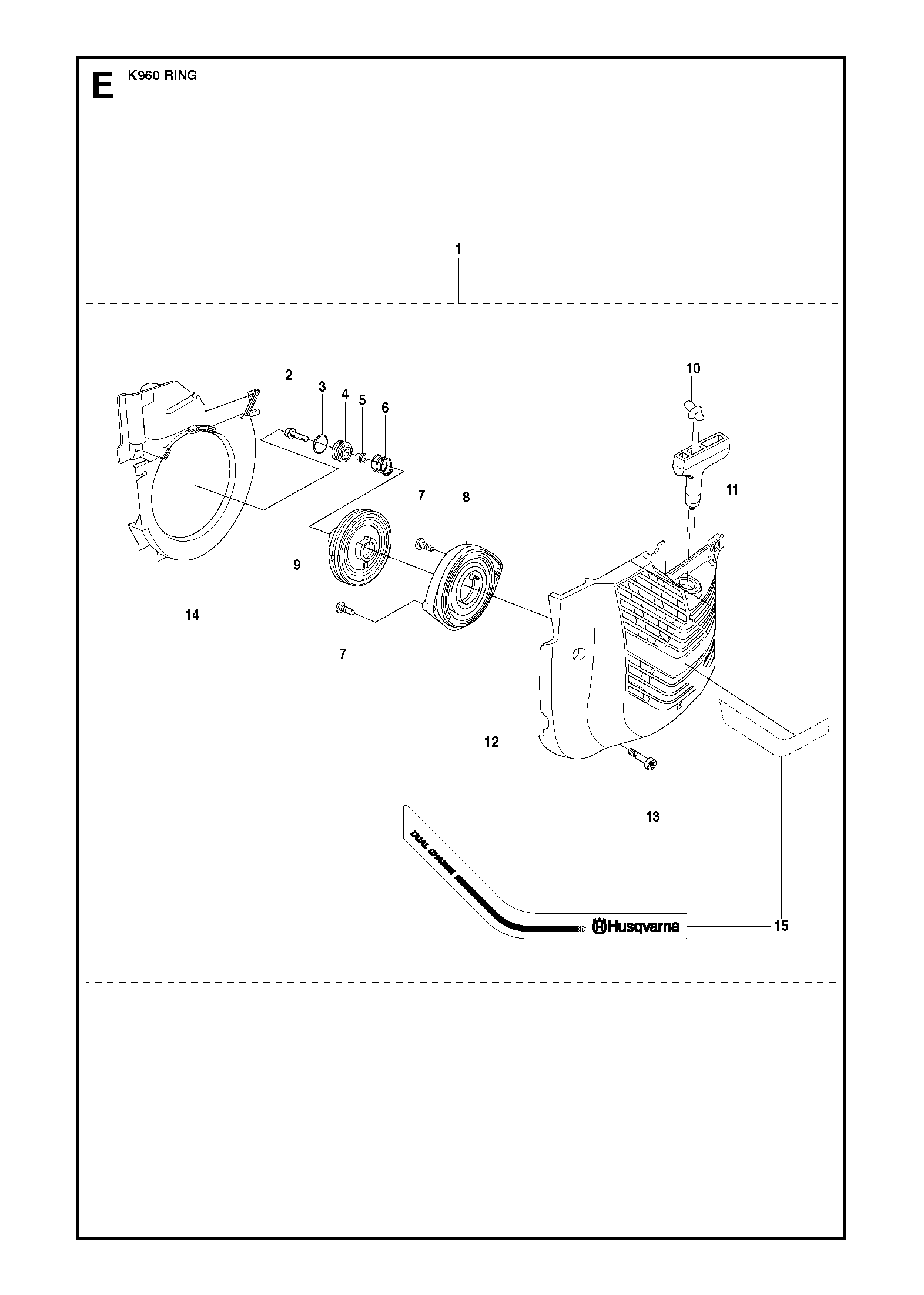 Husqvarna 506272304 onderdelentekening - positie 15