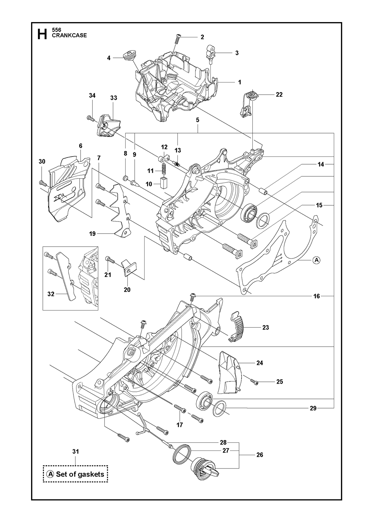 Husqvarna 525347601 onderdelentekening - positie 32