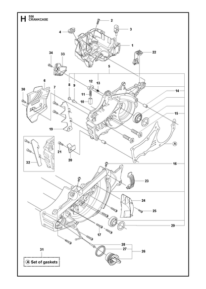 Husqvarna 525347601 onderdelentekening - positie 32