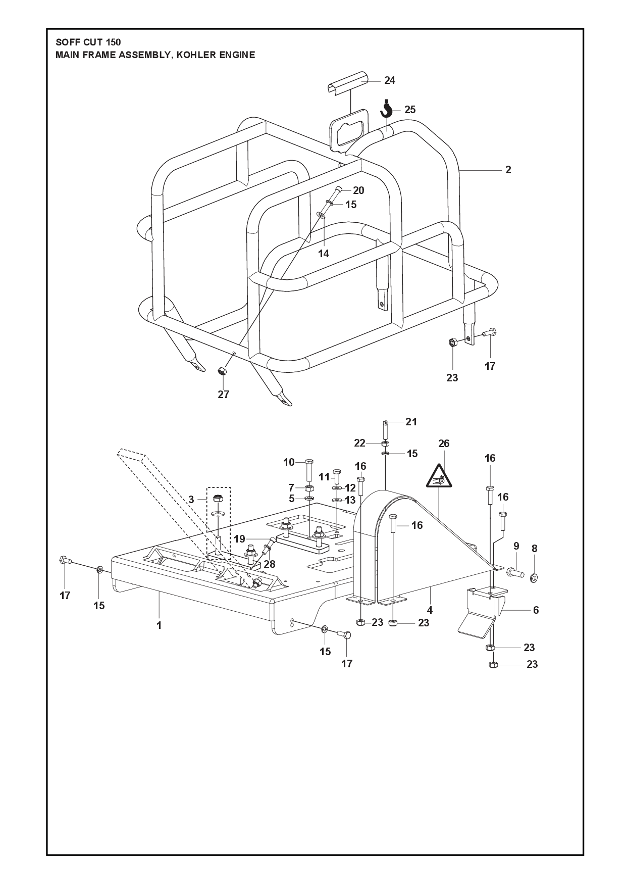 Husqvarna 505586501 onderdelentekening - positie 1