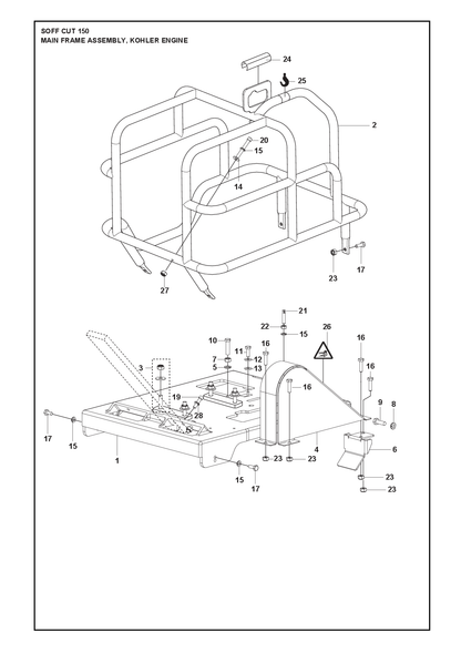 Husqvarna 505586501 onderdelentekening - positie 1