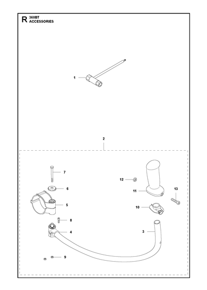 Husqvarna 544400001 onderdelentekening - positie 2
