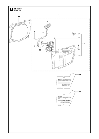 Husqvarna 503787201 onderdelentekening - positie 10