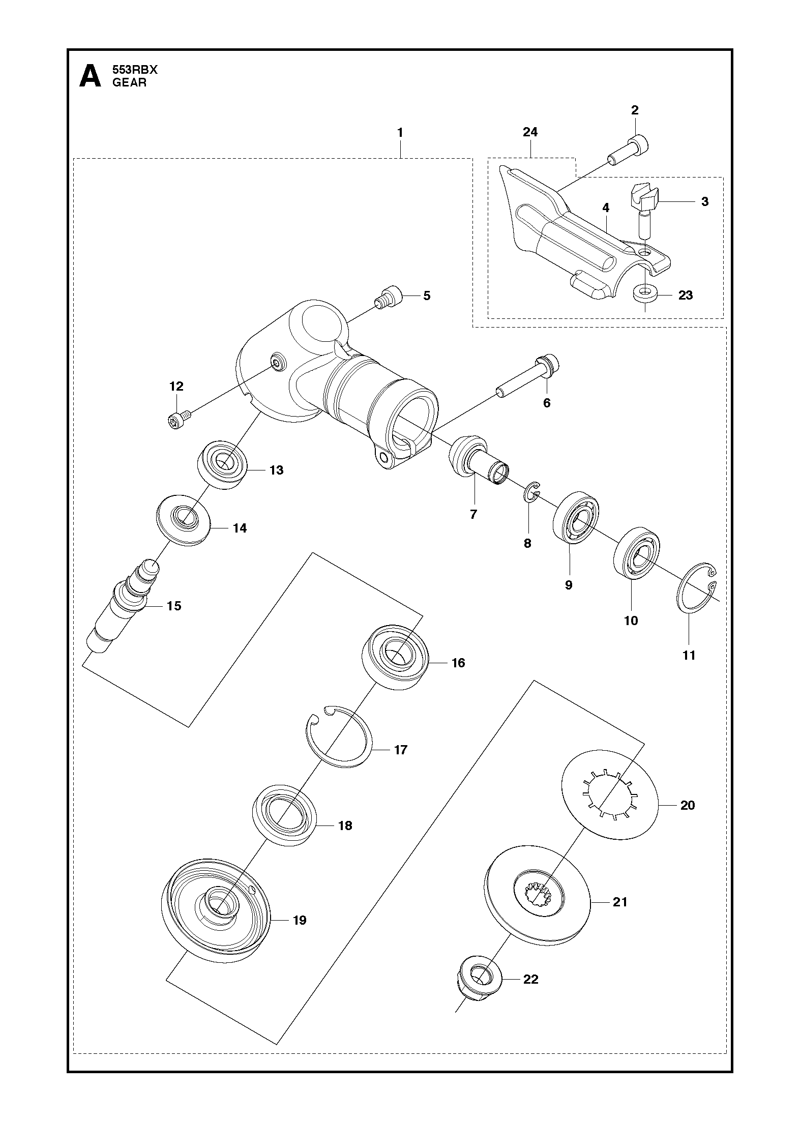 Husqvarna 511583801 onderdelentekening - positie 21
