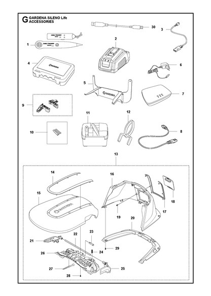 Husqvarna 596234701 onderdelentekening - positie 25