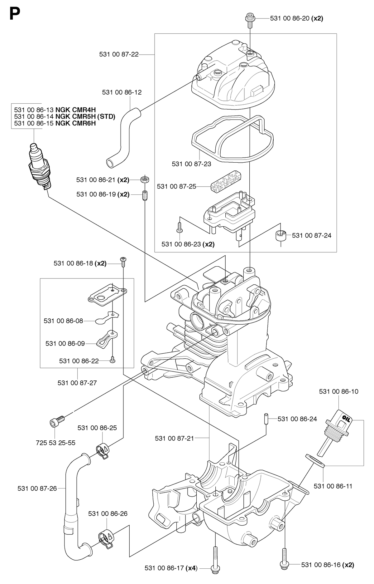 Husqvarna 531008618 onderdelentekening - positie 13
