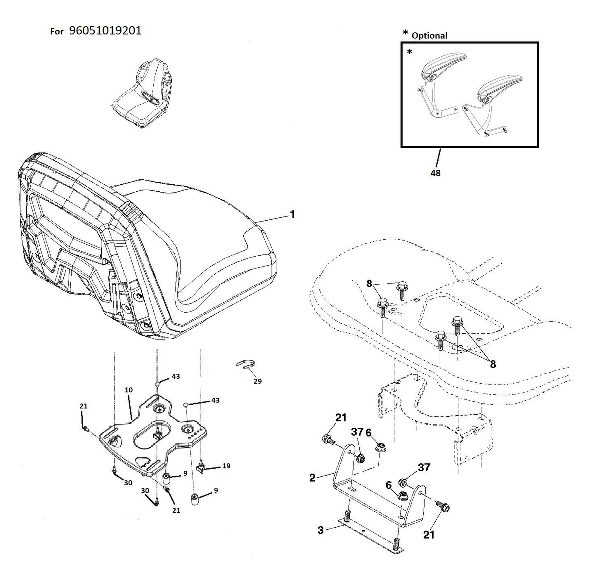 Husqvarna 536990401 onderdelentekening - positie 48