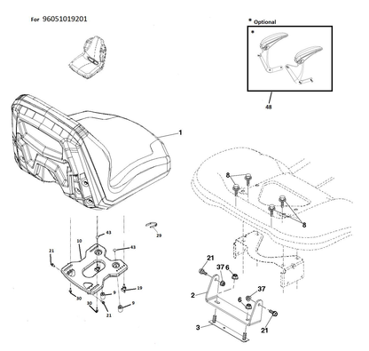 Husqvarna 536990401 onderdelentekening - positie 48