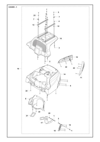 Husqvarna 506839401 onderdelentekening - positie 19