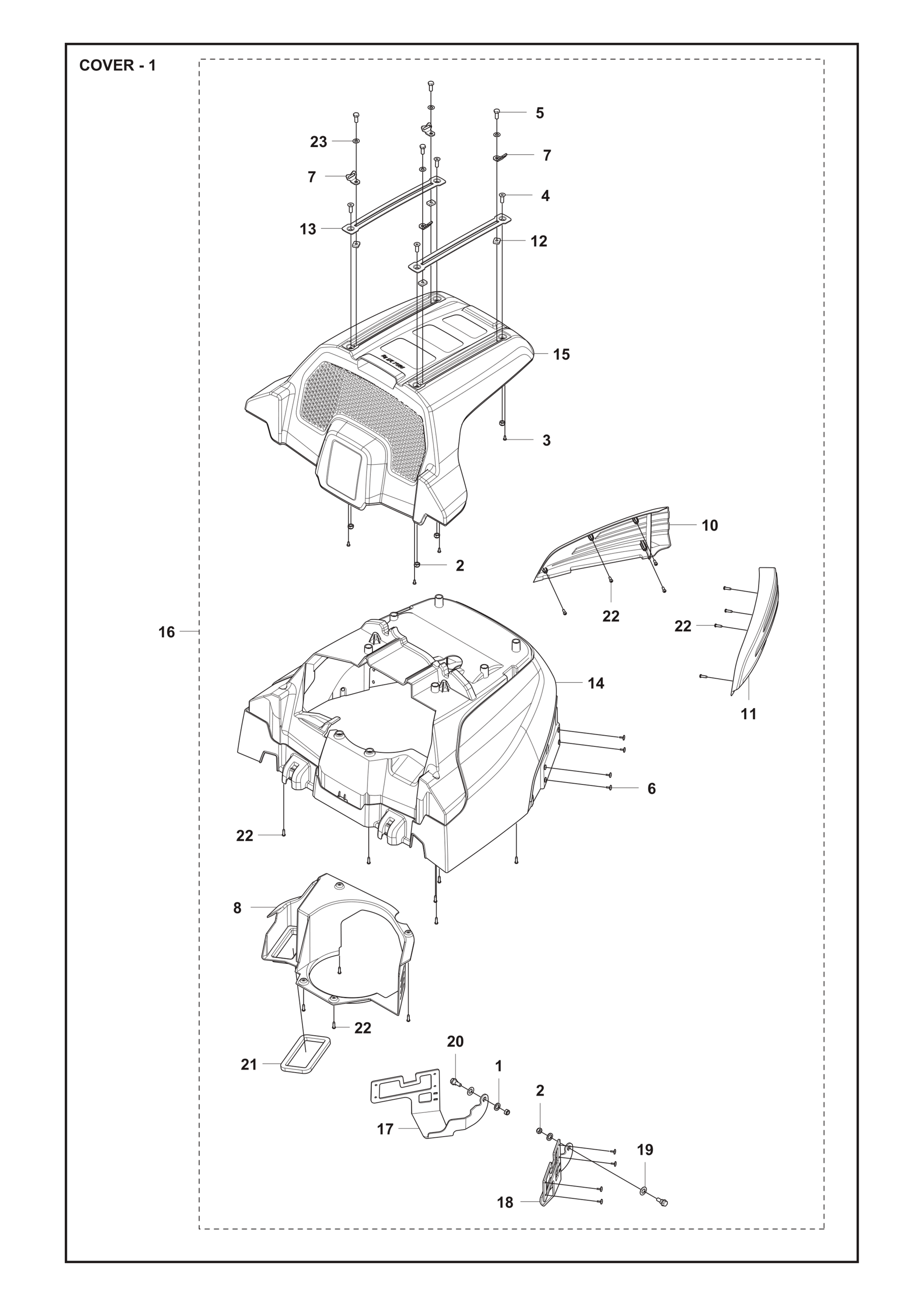 Husqvarna 506597401 onderdelentekening - positie 20