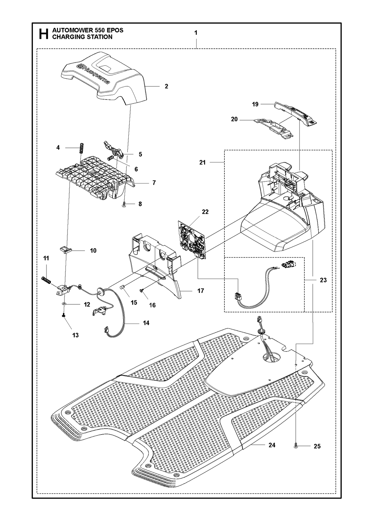 Husqvarna 588478902 onderdelentekening - positie 23