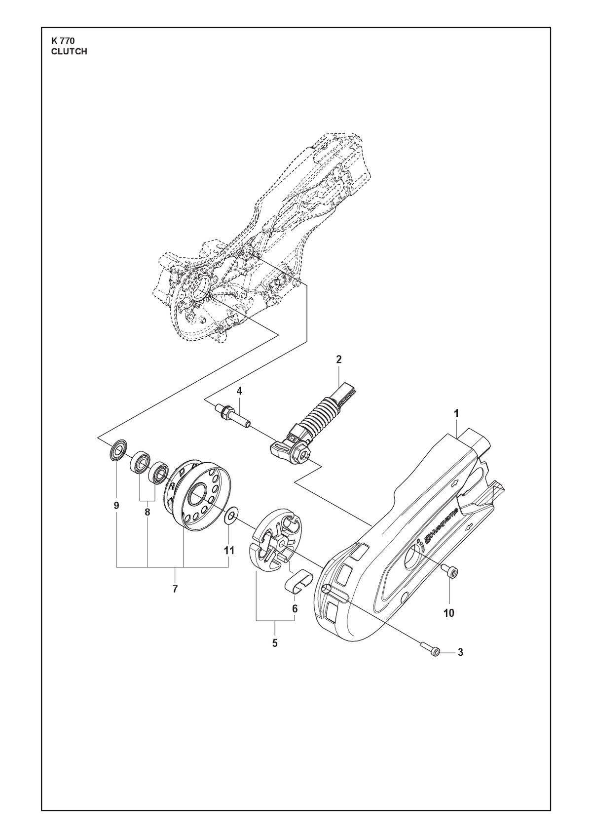 Husqvarna 586099201 onderdelentekening - positie 1