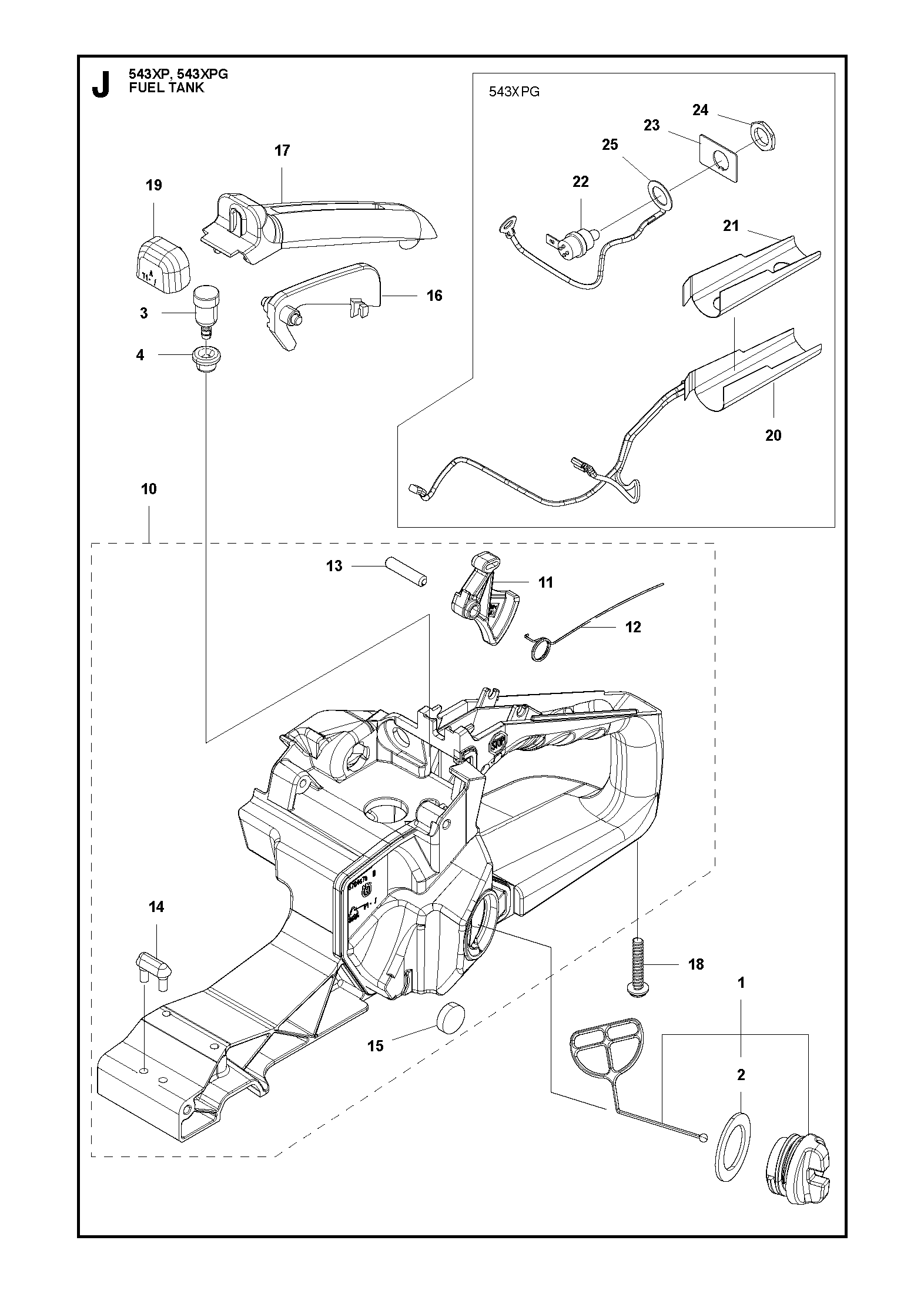 Husqvarna 512412201 onderdelentekening - positie 21