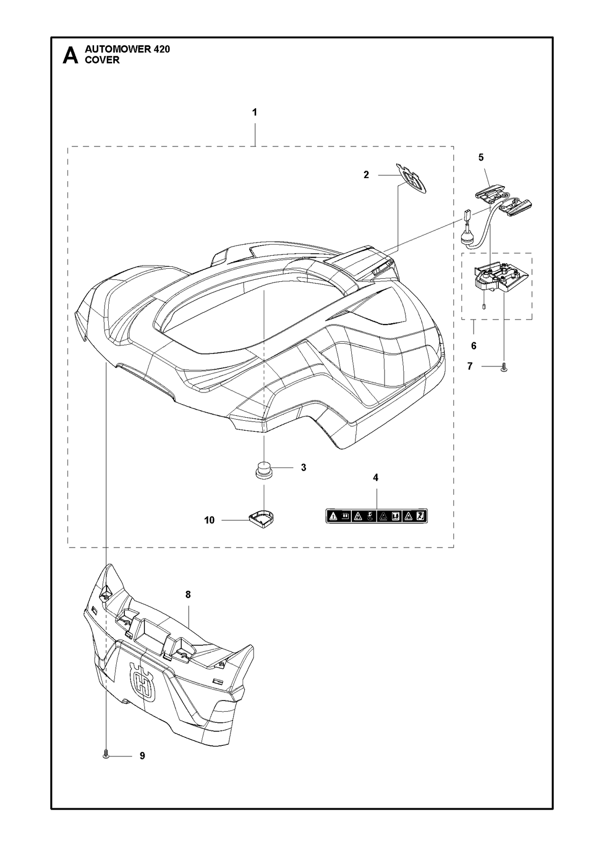 Husqvarna 579519802 onderdelentekening - positie 8