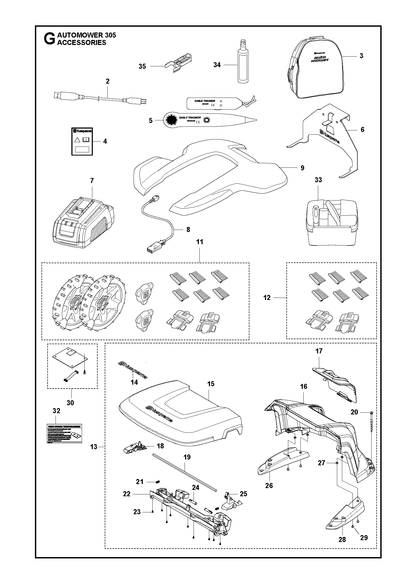 Husqvarna 586993801 onderdelentekening - positie 16