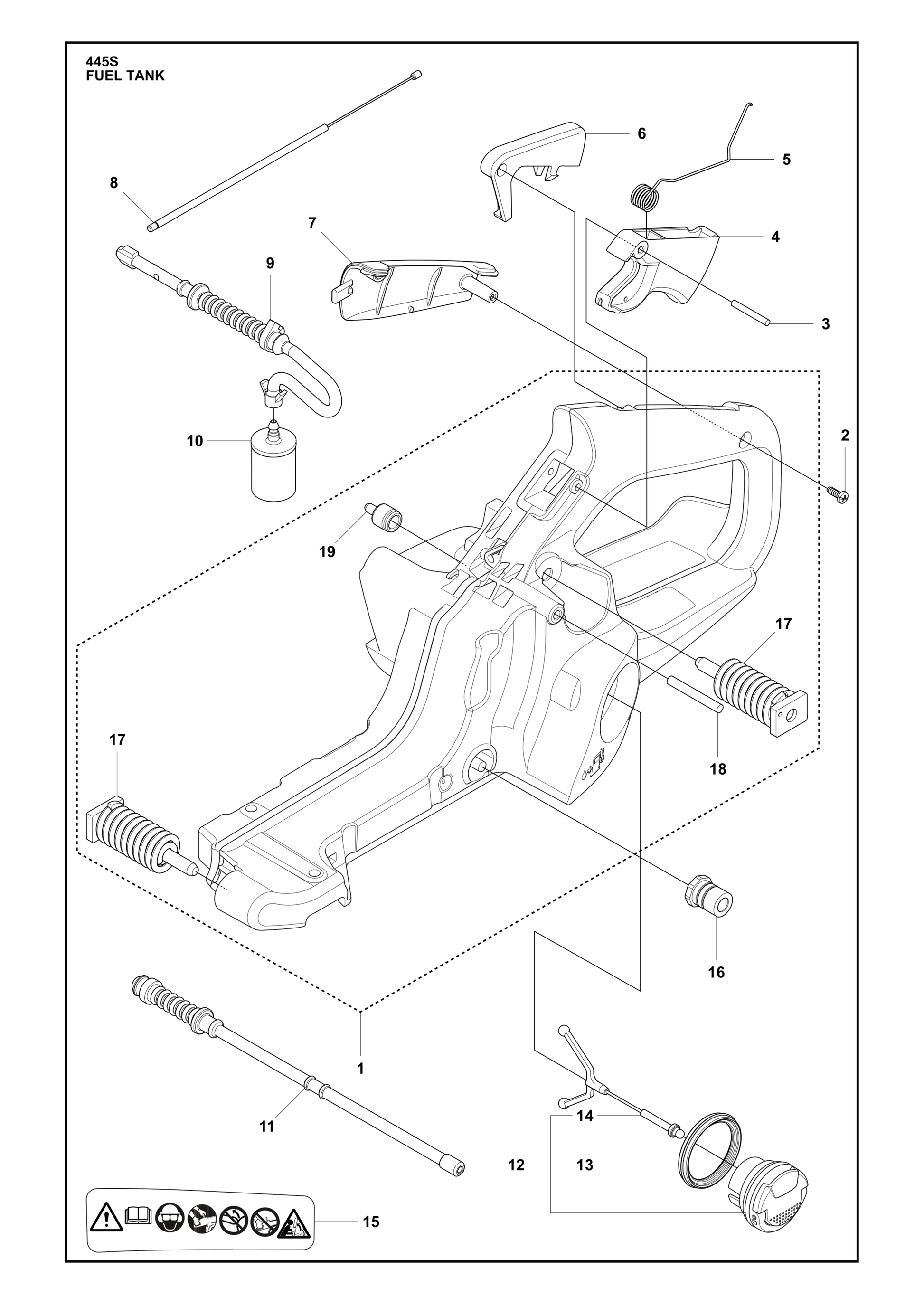 Husqvarna 504106301 onderdelentekening - positie 7