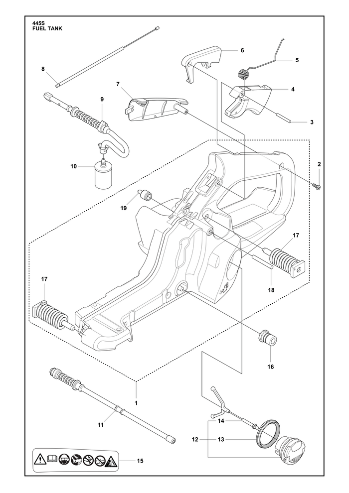 Husqvarna 721126339 onderdelentekening - positie 18