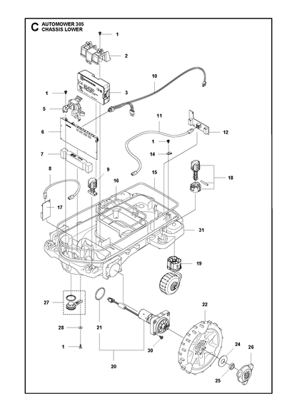 Husqvarna 589350804 onderdelentekening - positie 11