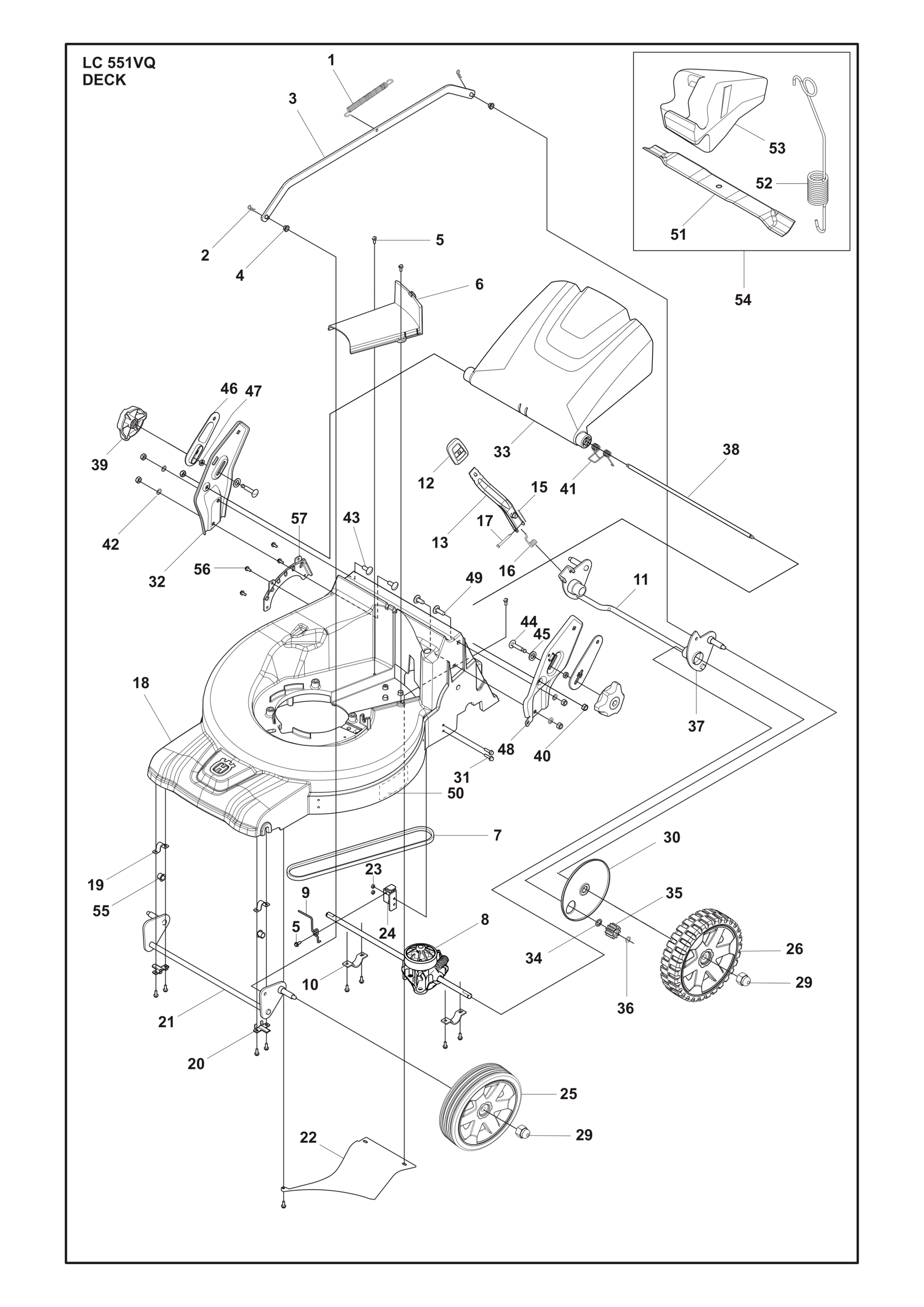 Husqvarna 501966001 onderdelentekening - positie 22