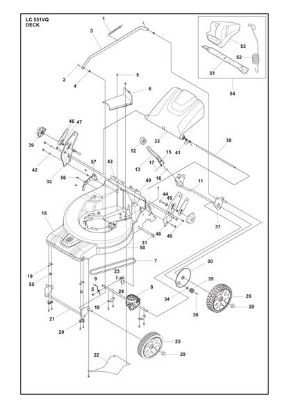 Husqvarna 501966001 onderdelentekening - positie 22