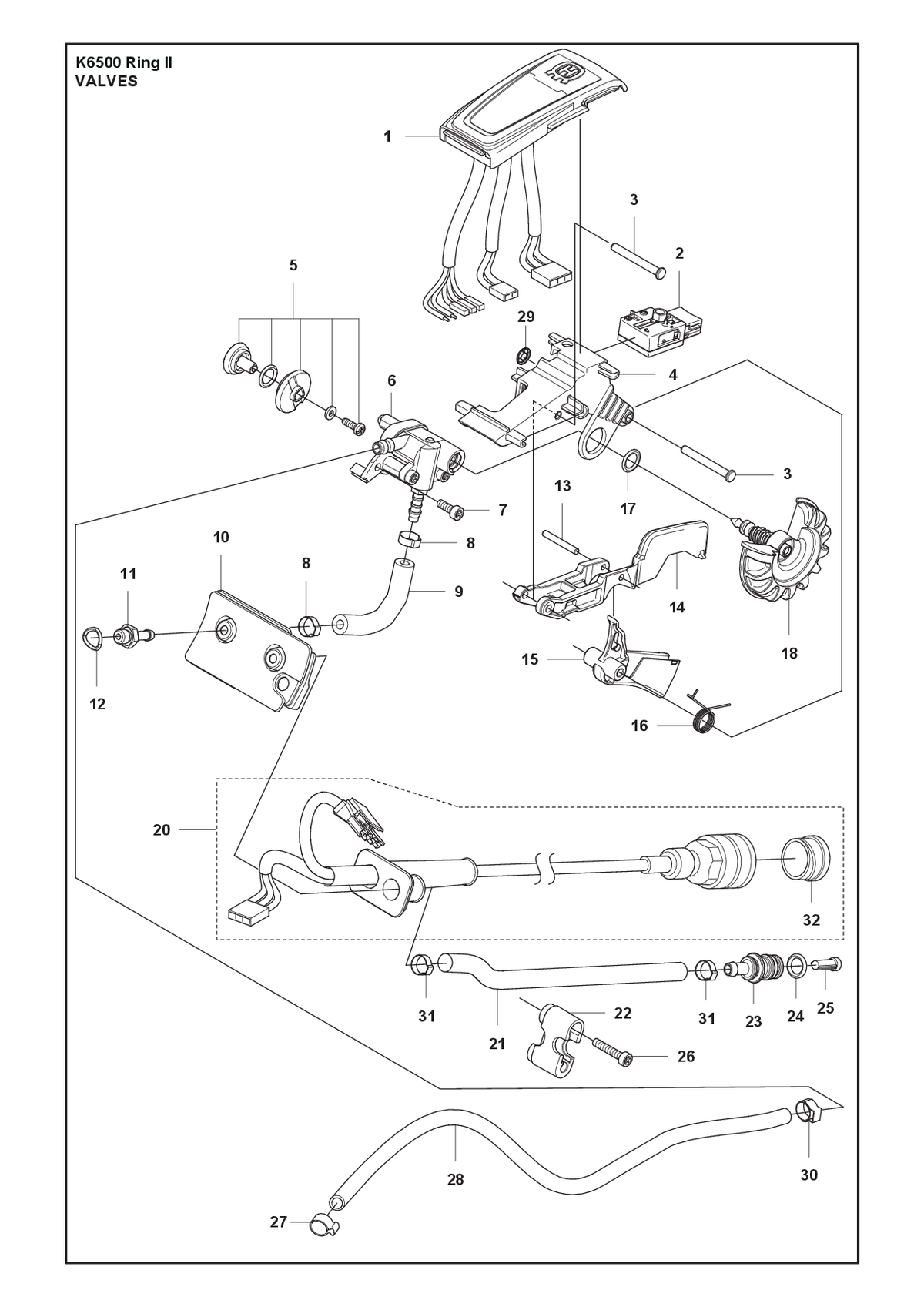Husqvarna 501071401 onderdelentekening - positie 20