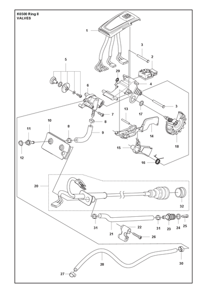 Husqvarna 582152701 onderdelentekening - positie 32