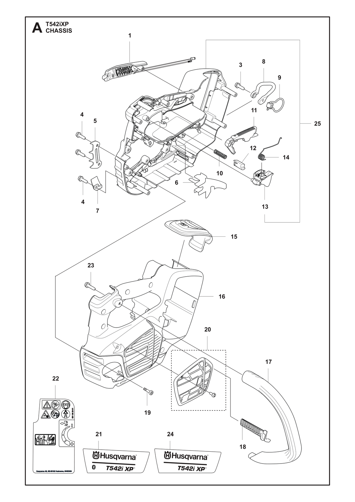 Husqvarna 593048403 onderdelentekening - positie 16