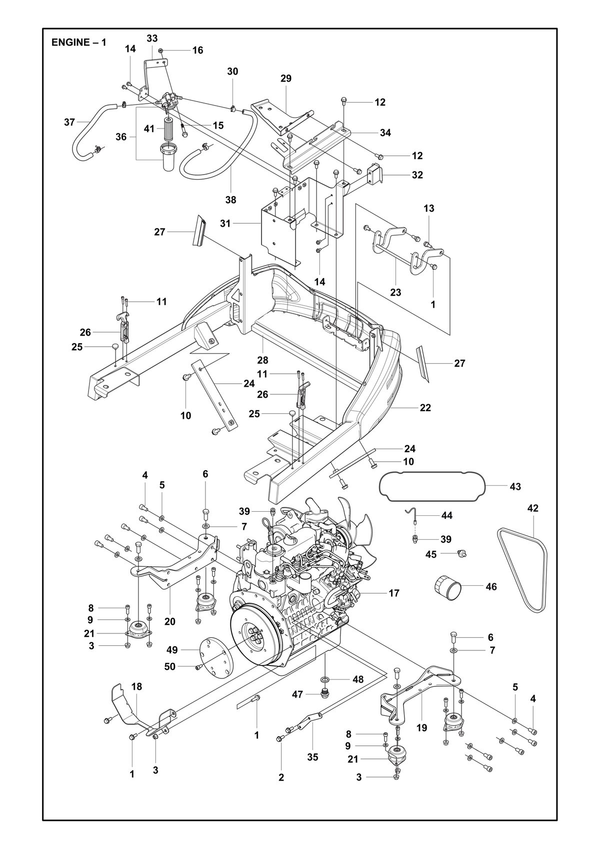 Husqvarna 578009502 onderdelentekening - positie 47