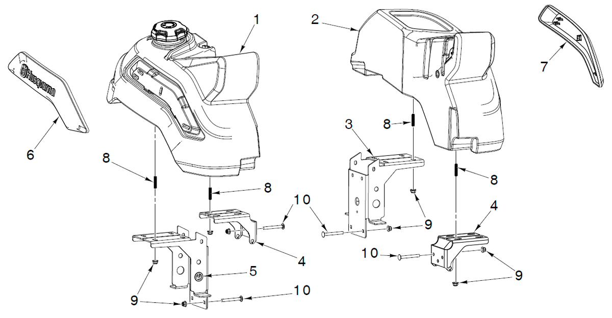 Husqvarna 596773901 onderdelentekening - positie 5